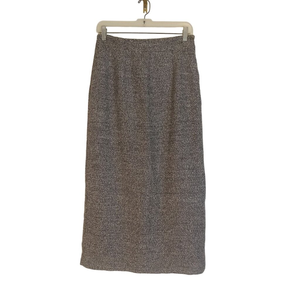 Briggs Pencil Skirt Womens Size 8 Black White Gray Back Split Zipper Lined